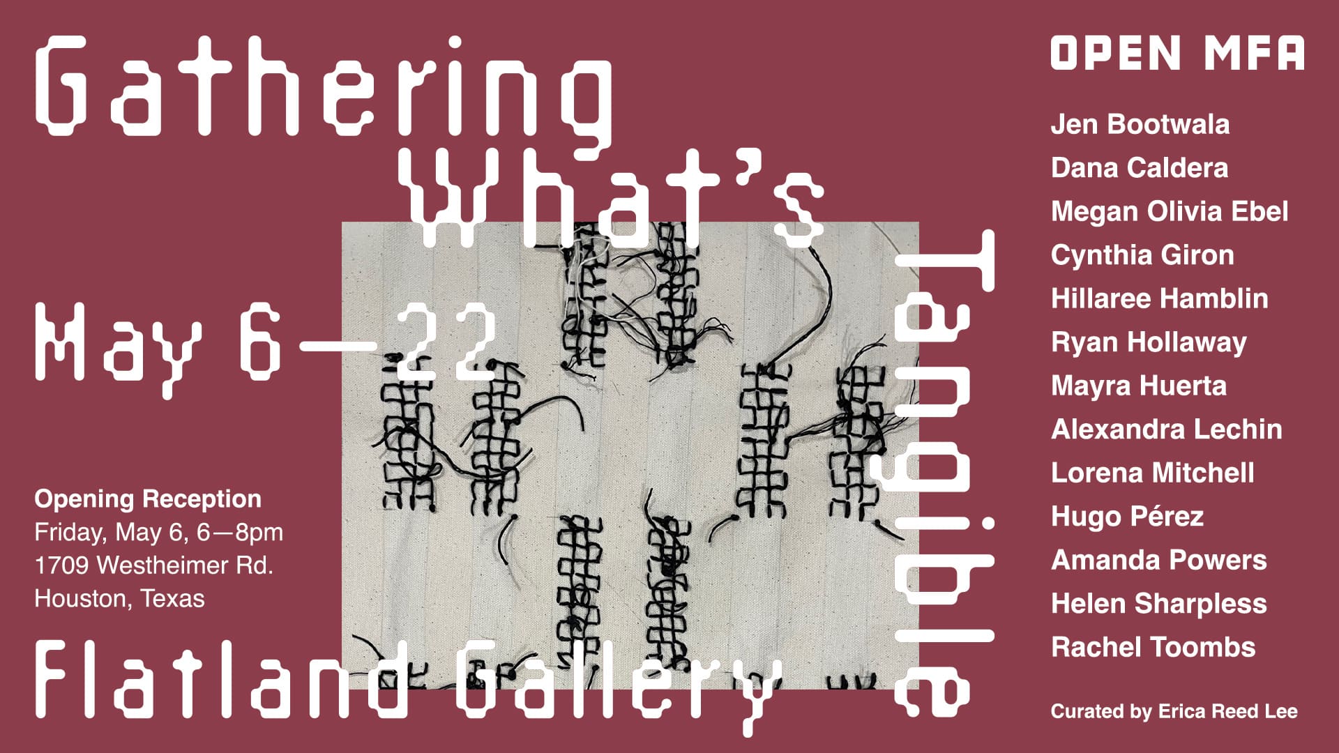 Gathering What's Tangible Open MFA Group Exhibition at Flatland Gallery